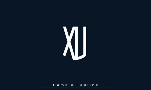 Alphabet letters Initials Monogram logo XU , UX