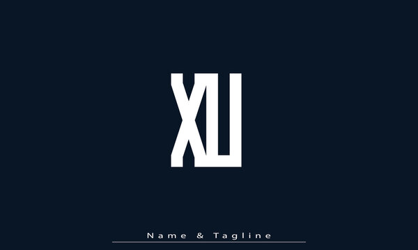 Alphabet letters Initials Monogram logo XU , UX