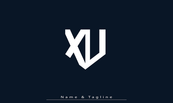 Alphabet letters Initials Monogram logo XU , UX