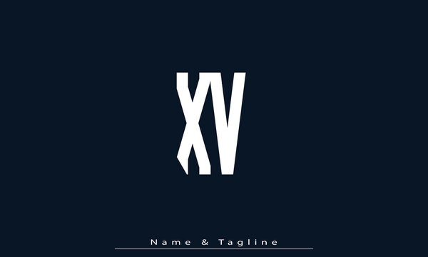 Alphabet letters Initials Monogram logo XV , VX