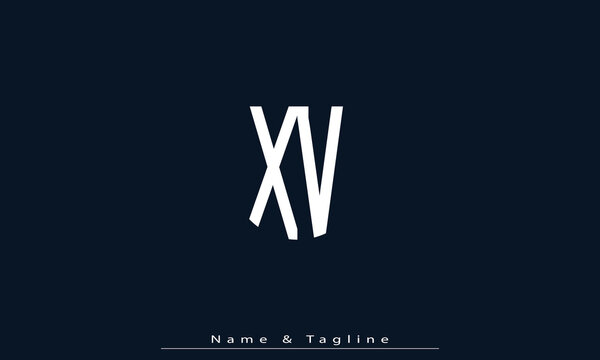 Alphabet letters Initials Monogram logo XV , VX