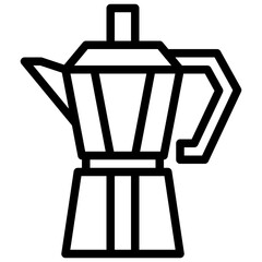 Wall Mural - MOKA POT line icon