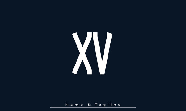 Alphabet letters Initials Monogram logo XV , VX