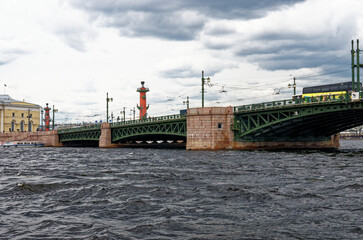 Wall Mural - Troitskiy bridge - one of the bridges of St. Petersburg