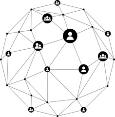Poster - Abstract global network connection