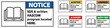 © Seetwo - SDS and HazCom Located Here Sign On White Background