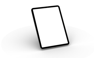 Poster - Photo 3D brandless tablet with empty screen isolated