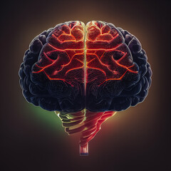 Aufkleber - Beautiful abstract human brain model