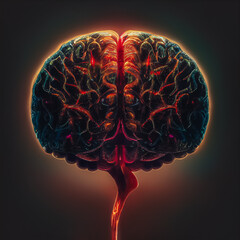 Aufkleber - Beautiful abstract human brain model