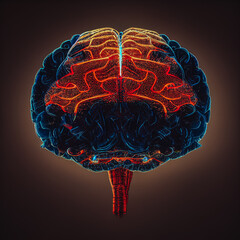 Aufkleber - Beautiful abstract human brain model
