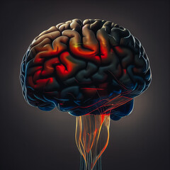 Aufkleber - Beautiful abstract human brain model