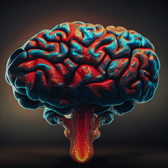 Aufkleber - Beautiful abstract human brain model