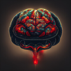 Aufkleber - Beautiful abstract human brain model
