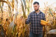 © Serhii - A man inspects a corn field and looks for pests. Successful farmer and agro business