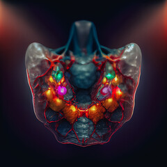 Aufkleber - crystal heart in the shape of a heart
