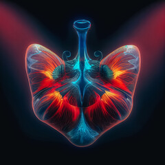 Aufkleber - x ray of human heart