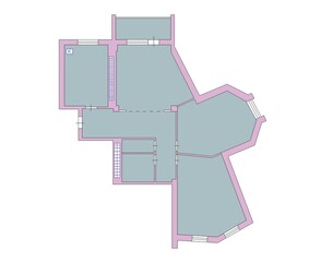 Wall Mural - Set of groundfloor blueprints. 2d floor plan. Floorplan.	