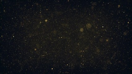 Poster - Particles Flickering In Fluid Space Background/ 4k animation of an abstract backgroud with floating particles inside fluid space with ambient occlusion and depth of field blur