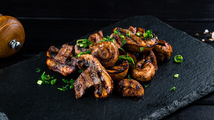 Sticker - grilled portobello mushrooms, covered in herbs and garlic