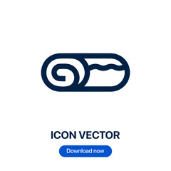 Poster - Swiss Roll icon vector. Linear style sign for mobile concept and web design. Swiss Roll symbol illustration. Pixel vector graphics - Vector.