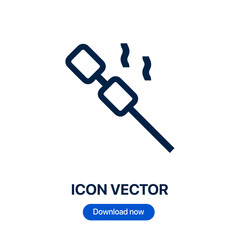 Poster - Marshmallow icon vector. Linear style sign for mobile concept and web design. Marshmallow symbol illustration. Pixel vector graphics - Vector.