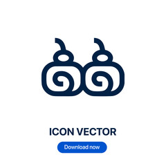 Poster - Cinnamon Roll icon vector. Linear style sign for mobile concept and web design. Cinnamon Roll symbol illustration. Pixel vector graphics - Vector.