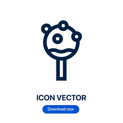 Poster - Cake Pop icon vector. Linear style sign for mobile concept and web design. Cake Pop symbol illustration. Pixel vector graphics - Vector.