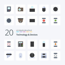 20 Devices Flat Color icon Pack like instrument mobile control download device