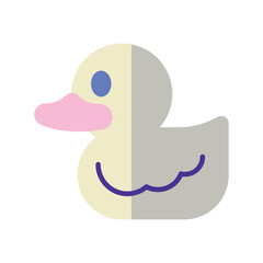 Sticker - Isolated cute rubber duck toy icon Vector illustration