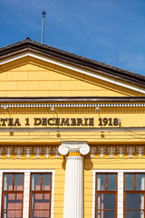 Wall Mural - Architectural details, facade of the building of the 1 Decembrie 1918 University, Alba Iulia, Romania, 2021