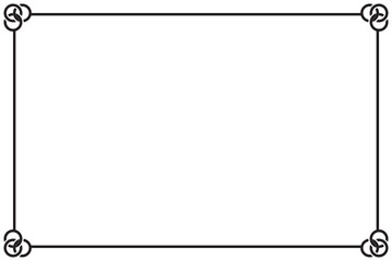 Poster - Rectangular of frame border vector 6