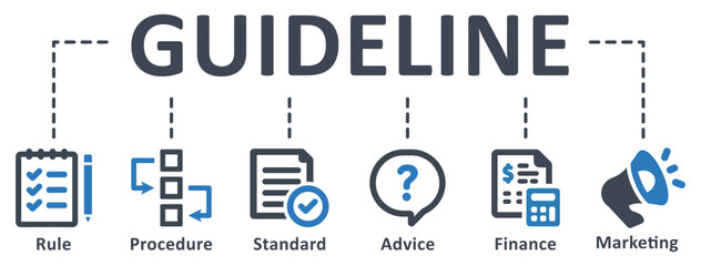 Wall Mural - Guideline icon - vector illustration . guideline, rule, procedure, legal document, standard, administration, advice, finance, marketing, infographic, template, concept, banner, icon set, icons .