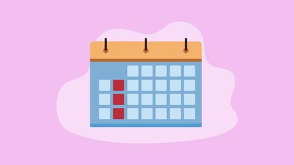 Sticker - calendar remider date marks animation