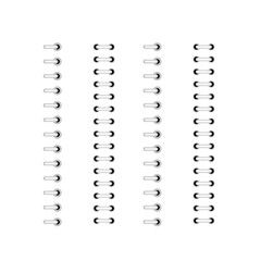 Fototapete - Notebook strips png illustration useful for book binding and your creativity.  Notebook spiral strips and binder on transparent background. Document strips. PNG image.