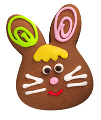 Wall Mural - Delicious chocolate easter bunny cookie
