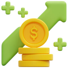 Poster - income 3d render icon illustration