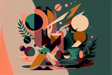 Sticker - Illustration of an abstract background