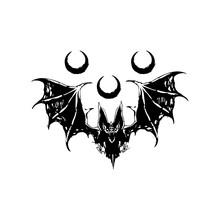 Vector Illustration Of A Spooky Bat