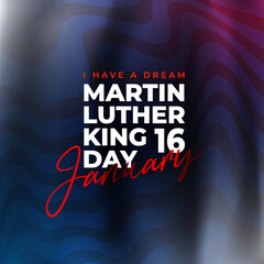 Wall Mural - Martin Luther king day themed design, perfect for posters, backgrounds, social media posts etc