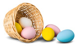 Fototapeta Sypialnia - Cute colored easter eggs. Happy Easter