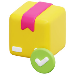 Sticker - check 3d render icon illustration