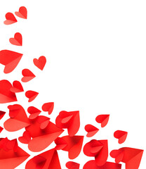 Poster - Valentines Day background with red hearts.