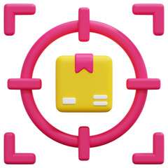 Sticker - target 3d render icon illustration