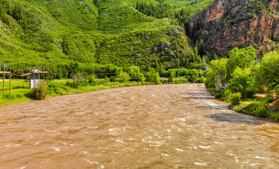 Poster - Whitewater rafting along the Colorado river and the Canyon