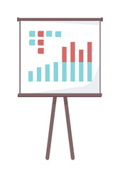 Fototapete - Presenting business analytics semi flat color vector object. Visual report. Editable element. Full sized item on white. Simple cartoon style illustration for web graphic design and animation