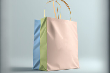 Poster - Shopping bag mockup. black blank paper bags. shopping product package. 3d illustration