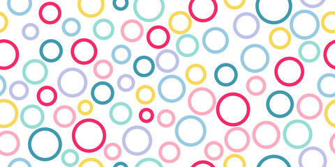 Fototapete - Colorful background with rings. Seamless pattern for print and decor. Suitable for textiles and packaging, seamless prints.