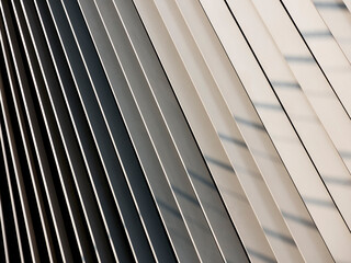 Canvas Print - Metal steel pattern Shade Shadow Modern building Architecture details