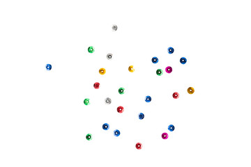 Wall Mural - colorful dots confetti, colorful sparkle decoration cutout, png file.