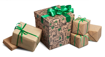 Sticker - Christmas gift box with a ribbon